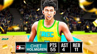 CHET HOLMGREN 7’1” BUILD HAS REC PLAYERS STUNNED in NBA 2K24 [upl. by Forkey795]