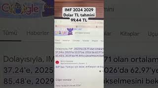 IMF 2024 2029 DOLAR TL TAHMİNİ [upl. by Ainessey432]