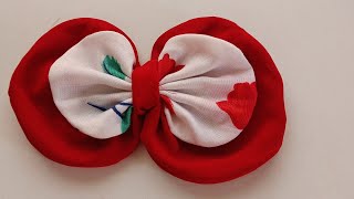 hair bow making hair bow banane ka simple tarika🎀 [upl. by Ariaj]