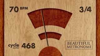 70 BPM 34 Wood Metronome HD [upl. by Nevs458]