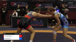 2023 Senior Nationals Destiny Rodriguez vs Kaylynn Albrecht 68 KG Quarterfinals [upl. by Ahsitra]