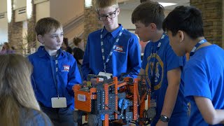 Oklahoma TSA members showcase creations collaboration at state robotics competition [upl. by Furlani]