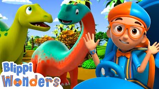 Blippi Learns About Giant Dinosaurs  Blippi Wonders  Animated Series  Cartoons For Kids [upl. by Ferro]