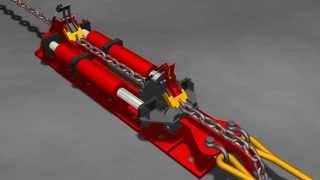 Mammoet Salvage  First generation Chainpuller animation 300 Ton [upl. by Asiil]