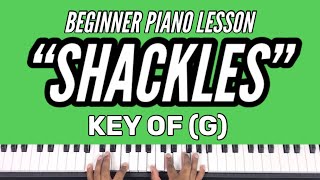 Mary Mary  Shackles Beginner Piano Lesson  Tutorial [upl. by Gide]