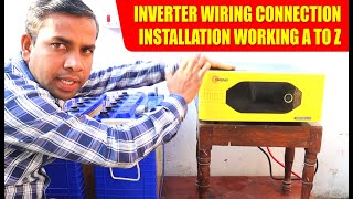 Inverter Full installation  Connection Wiring Work A to Z  Inverter Installation  Inverter Wiring [upl. by Lasky]