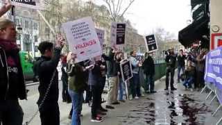 Video Act UpParis Manifestation La Machine du Moulin Rouge Pendant lAbolition Prostitution 2012 [upl. by Lokim]