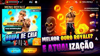 FINALMENTE MELHOR OURO ROYALE SKIN DOS ESTILHAÃ‡OS PUNHO PARA TODOS E NOVA BARBA  FREE FIRE [upl. by Guidotti143]