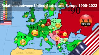 Relations between United States 🇺🇸 and Europe 19002023 Every year [upl. by Jonny]