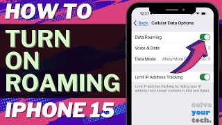 How to Turn On Roaming on iPhone 15 [upl. by Idnor783]