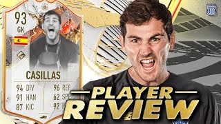 93 TROPHY TITANS ICON CASILLAS PLAYER REVIEW FIFA 23 Ultimate Team [upl. by Neenwahs]