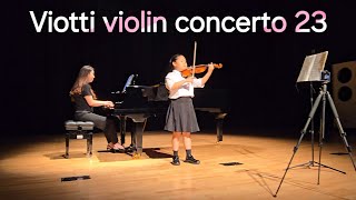 Viotti Violin Concerto No23 in G Major 강다윤연주9yr [upl. by Ihc]