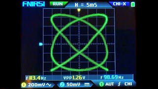 Lissajousovy křivky na digitálním osciloskopu [upl. by Kaliope]