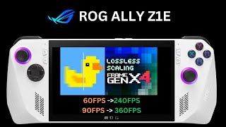 Lossless Scaling Frame Gen X4 LSFG quadruple frame rates Tested on ROG Ally Z1E [upl. by Emmett218]