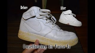 How to Unyellow Nike Air Force 1s [upl. by Deloria343]