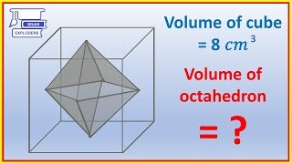 Octahedron inside Cube  Find the volume of Octahedron [upl. by Ylirama293]