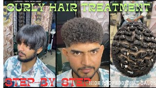 curly hair tutorial  permanent Hair Perming how to perming curl permanent kese kare [upl. by Anoyek]