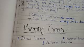 What is WeaningWhat is criteria for WeaningWeaning From Respiratory Support [upl. by Itra641]