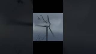 Wind turbine explodes after system failure [upl. by Zoi]