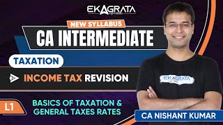 CA Intermediate Taxation  Basics of Taxation and Tax Rates for Taxation  By CA Nishant Kumar [upl. by Lennej]