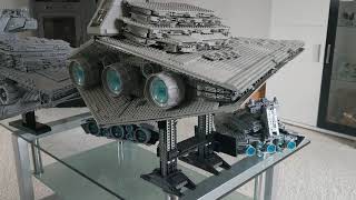 Lego Star Wars Star Destroyer UCS Collection 10030 6211 75055 and MOC9018 Aggressor by Doomhandle [upl. by Yhtamit]