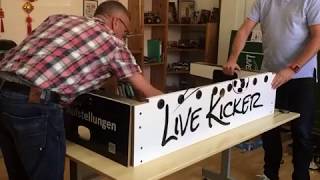 Tischkicker  Livekicker  Aufbauanleitung  Teil 1  Korpus  Izzy Sport [upl. by Rollins357]