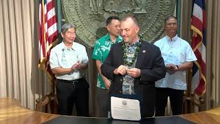 Live  Governor Green Press Conference Hawaii Green Business Awards [upl. by Celina]