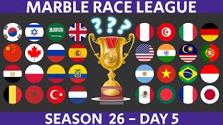 Marble Race League Season 26 DAY 5  Marble Race in Algodoo [upl. by Rafter]