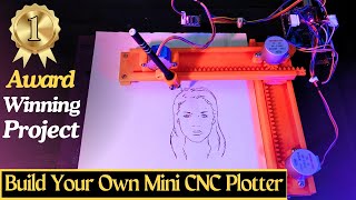 How to Make a Simple Mini CNC plotter  Step by step explanation in Hindi [upl. by Drallim]