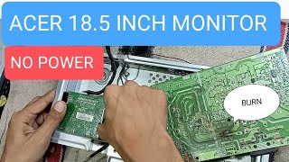 Acer 185 inch monitor no power repair Acer monitor supply burnacer [upl. by Almeria]