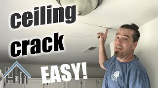 How to fix a ceiling crack ceiling seam wall seam Easy Home Mender [upl. by Tennies932]