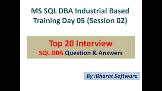 10 TOP 20 MS SQL Server Interview Questions and Answers ibharatsoftware [upl. by Stephannie]