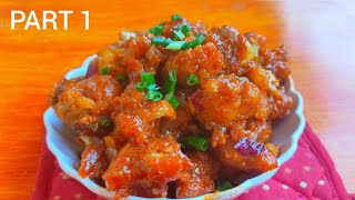 Gobi Manchurian PART 1😋 Cauliflower Fry  Cauliflour Manchurian [upl. by Crista356]