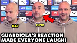 HAHA 😂 Guardiolas reaction to the journalists question made everyone laugh [upl. by Anitsrihc333]