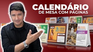 CALENDÁRIO 2024 de mesa Wireo 12 páginas [upl. by Ehcnalb708]