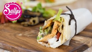 mediterrane Wraps mit Hähnchen und Gemüse  Sallys Welt [upl. by Tatianna314]