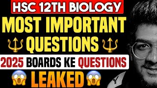 12th hsc biology important questions 2025  biology class 12 hsc important questions 2025 12vi BOARD [upl. by Hen]