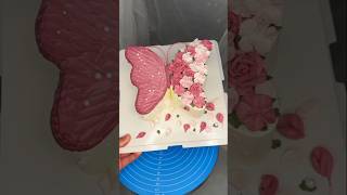 butterfly cake decoration🦋🍰shorts cakedecorating cake viralshorts cakeideas [upl. by Bette]