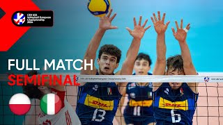 Full Match  Poland vs Italy  CEV U22 Volleyball European Championship 2024  Men SF [upl. by Irtimid]