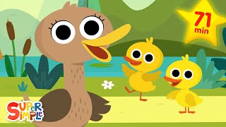 Six Little Ducks  More  Kids Music  Super Simple Songs [upl. by Cartwright]