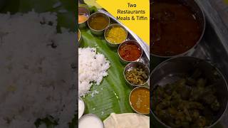 Two Restaurants  Vegetarian Meals  Tiffin Combo foodreview chennaifoodie Vegetarian meals [upl. by Adelice]