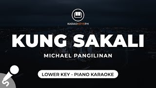 Kung Sakali  Michael Pangilinan Lower Key  Piano Karaoke [upl. by Martinsen]