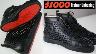 Christian Louboutin 1000 Dollar Trainers Unboxing  Mens Fashion 2022 [upl. by Ardnayek]