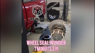 2014 Ram 2500 rear wheel seal replacement in under 7 minutes Watch to see why it failed work ram [upl. by Madel296]