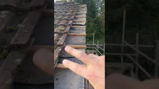 Dry verge system being installed repair southwales roofer roof rooferlife roofing [upl. by Zebaj]