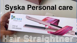 Syska Hair Straightener Review At home haircare 5 min quick hair straightening [upl. by Notserp]