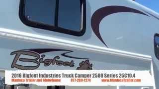 2016 Bigfoot Industries Truck Camper 2500 Series 25C104 Manteca Trailer [upl. by Ingaborg]