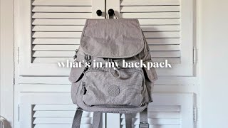 whats in my backpack 🎒 kipling city pack s review [upl. by Saticilef]