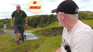 Ranger Tries to stop me Flying My Drone Over Loch Doon [upl. by Ahseinaj]