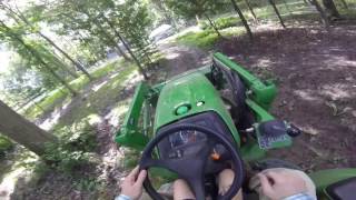 Tractor Ride with cousins through the woods [upl. by Aicilehp]